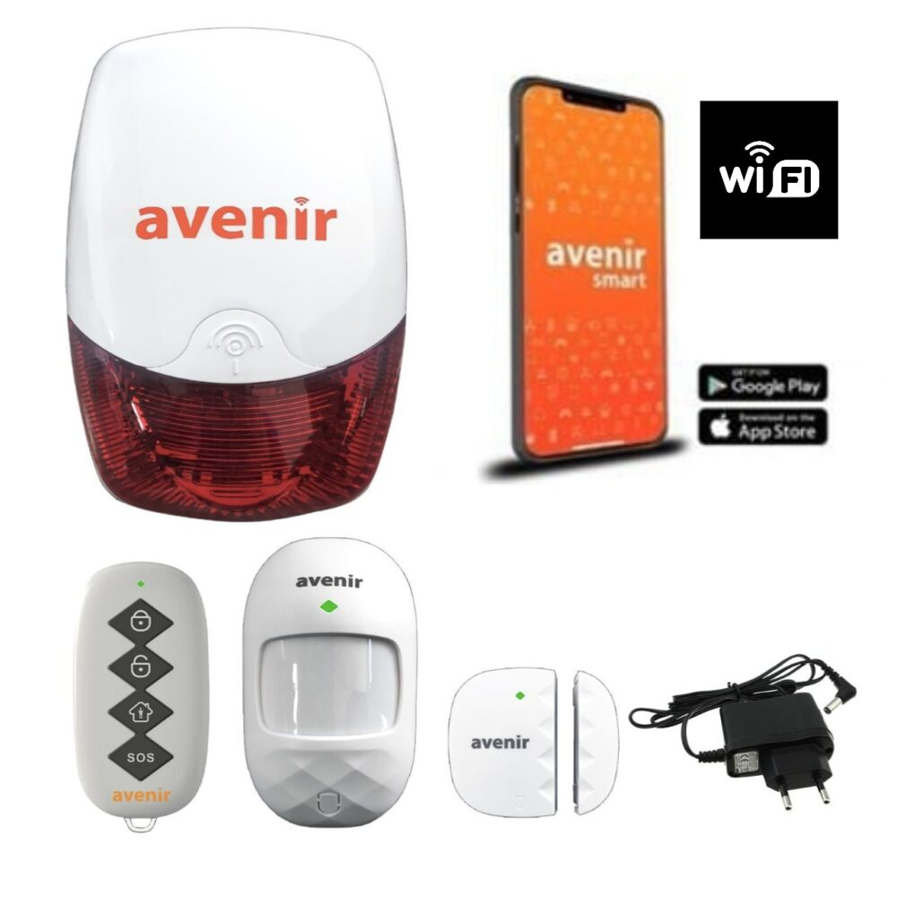 AVENİR AV-02WF Wİ-Fİ Akıllı Siren Alarm Seti