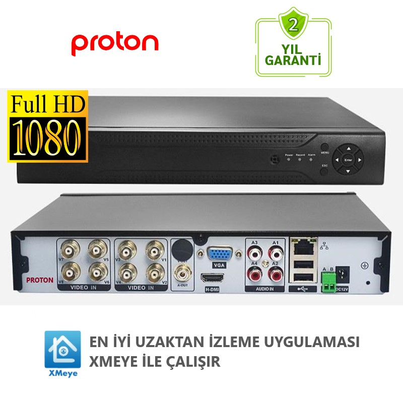 8 Kanal XMEye Güvenlik Kamera Kayıt Cihazı